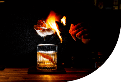 Story unten mit Glas